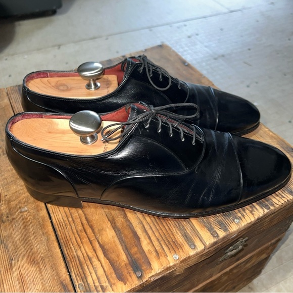 VNTG Florsheim Royal Imperial Cap-Toe Oxfords 94325  Black Sz. 10D main image 7